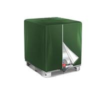 WJIAYAO IBC Cover Zipper IBC Tote Cover 330 Gallon 210D Oxford 1000L Outdoor Water Tank Protective Cover(Green)