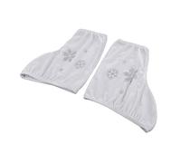 WJIAYAO ice skate protectors for figure skating 2pcs Ice Figure Roller Skate Boots Shoes Cover Protecting Tool with Snowflake Image, Rose Red, White, Black(White-L)