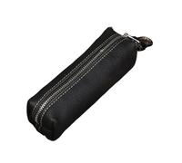 WJIAYAO Key Case Holder Leather Men Women Key Bag Small Key Case Housekeepers Purse Keychain Wallet(Black)