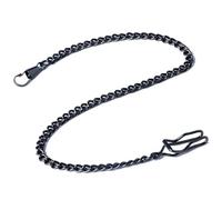 WJIAYAO Pocket Watch Chain 38cm Retro Watch Waist Hook Chains for Antique Pocket Watches Steampunk Chain for Jewelry(Black Waist Chain)