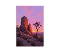 WJJAYLSS Joshua Tree National Park Scenic Rock Formations Contemporary Wall Mural Art Decorative Hanging Poster12x18inch(30x45cm)