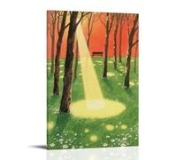 WJJAYLSS Mahogany Forest Scenic Summer Shade Contemporary Wall Mural Art Decorative Hanging Poster12x18inch(30x45cm)