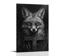 WJJAYLSS The Cross in The Field of Foxes - Unseen But Felt by All Creatures Contemporary Wall Mural Art Decorative Hanging Poster20x30inch(50x75cm)