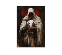 WJJAYLSS The Lamb And The Blade - A Crusader Choosing Peace Over War Contemporary Wall Mural Art Decorative Hanging Poster16x24inch(40x60cm)