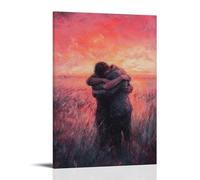 WJJAYLSS The Prodigal Son Collapsing Into His Father’s Embrace, Dusty from The Road, Beneath A Pink-hued Sunset Sky. Contemporary Wall Mural Art Decorative Hanging Poster16x24inch(40x60cm)