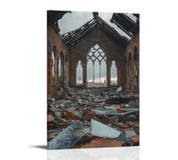 WJJAYLSS The Roof Is Gone, But The Echo of Hallelujah still Rings in The Bones of The Walls And Broken Glass. Contemporary Wall Mural Art Decorative Hanging Poster12x18inch(30x45cm)