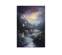 WJJAYLSS The Sky Blushes with Resurrection Light As Angels Sing Above A Garden Wet with Spring Dew. Contemporary Wall Mural Art Decorative Hanging Poster08x12inch(20x30cm)