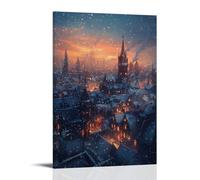 WJJAYLSS The Sky Opens to Reveal A Choir of Saints Singing As Snow Falls Gently upon A City of Sorrow. Contemporary Wall Mural Art Decorative Hanging Poster12x18inch(30x45cm)