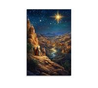 WJJAYLSS The Star Over Bethlehem Blazes in Gold As The Desert Turns to A River of Light And Song Contemporary Wall Mural Art Decorative Hanging Poster20x30inch(50x75cm)