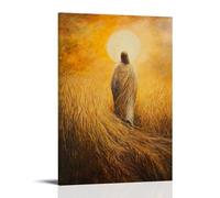 WJJAYLSS The World Exhales As The Risen Christ Walks through Fields of Golden Wheat, Reborn And Radiant. Contemporary Wall Mural Art Decorative Hanging Poster12x18inch(30x45cm)