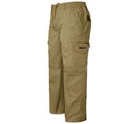 WJL WHISPERING JONES LONDON Big Size Mens Cargo Combat Trousers Elasticated Pants Pocket Plus Size Work Cotton Bottoms 4XL 5XL 6XL, Beige, 6XL