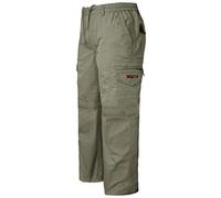 WJL WHISPERING JONES LONDON Big Size Mens Cargo Combat Trousers Elasticated Pants Pocket Plus Size Work Cotton Bottoms 4XL 5XL 6XL, Khaki, 5XL