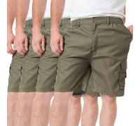 WJL WHISPERING JONES LONDON Mens 4 Pack Cargo Shorts Elasticated Waist Summer Holiday Wear Lightweight Comfortable Multipocket Utility Design, Khaki, 3XL