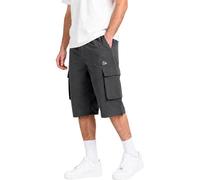 WJL WHISPERING JONES LONDON Mens 4 Way Stretch 3/4 Shorts Cargo Nylon Elasticated Waist Cargo Below Knee Zip Pocket Water Resistant Three Quarter Softshell Pants, 312 - Charcoal, L