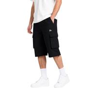 WJL WHISPERING JONES LONDON Mens 4 Way Stretch 3/4 Shorts Cargo Nylon Elasticated Waist Cargo Below Knee Zip Pocket Water Resistant Three Quarter Softshell Pants, 312 - Black, S