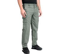 WJL WHISPERING JONES LONDON Mens Cargo Trousers Premium Casual Jogger Elasticated Waist Drawstring Outdoor Work Pants with Pockets, Olive, XL