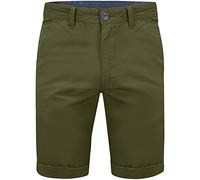 WJL WHISPERING JONES LONDON Mens Chino Shorts Slim-fit 9" Classic Cotton Casual Golf Beach Summer Joggers Essential Half Pant All Waist Size 30-40, Olive, 40W