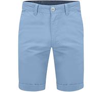 WJL WHISPERING JONES LONDON Mens Chino Shorts Slim-fit 9" Classic Cotton Casual Golf Beach Summer Joggers Essential Half Pant All Waist Size 30-40, Ice Blue, 40W