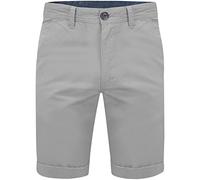 WJL WHISPERING JONES LONDON Mens Chino Shorts Slim-fit 9" Classic Cotton Casual Golf Beach Summer Joggers Essential Half Pant All Waist Size 30-40, Grey, 38W