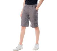 WJL WHISPERING JONES LONDON Mens Elasticated Stretch Waist Cargo Shorts Knee Length Premium Cotton Half Pant M-6XL, Charcoal, 6XL