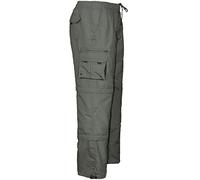 WJL WHISPERING JONES LONDON Mens Elasticated Waist Trousers Cargo Combat Work Bottoms Pants 3 in 1 Big Sizes, Khaki, L