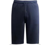 WJL WHISPERING JONES LONDON Mens Jogging Shorts Long Below Knee Baggy Cotton Jersey Fleece Bottoms Menswear Fitness Three Quarter Modestwear Sizes S-2XL, Plain - Dark Navy, L