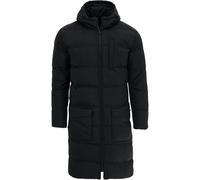 WJL WHISPERING JONES LONDON Mens Long Coat Puffer Hooded Jacket Padded Winter Parka Warm S-XXL, Black,L