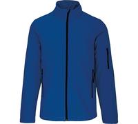 WJL WHISPERING JONES LONDON Mens Soft Shell Water Resistant Jacket Fleece Lined Waterproof Windproof Outdoor Work Insulated Smart Slim Breathable Full Zip Plain Coat, Royal Blue, XXL