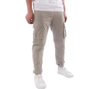 WJL WHISPERING JONES LONDON Mens Soul Star Elasticated Utility 4 Way Stretch Cargo Pants Outdoor Hiking Pockets 2in1 Zip Off Trousers to Shorts Lightweight Pants Bottoms, Stone, XXL
