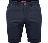 WJL WHISPERING JONES LONDON Mens Spandex Soft Cotton Slim Fit Chino Shorts Stretch Elastane Premium Size 30-42, Navy - IYI, 30W