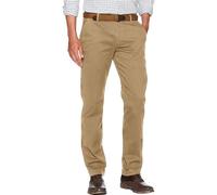 WJL WHISPERING JONES LONDON Mens Stretch Chino Trousers Cotton Casual Twill Pants Smart Formal Straight Leg Spandex Flat Front Relaxed Pants, Beige, 36W