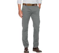 WJL WHISPERING JONES LONDON Mens Stretch Chino Trousers Cotton Casual Twill Pants Smart Formal Straight Leg Spandex Flat Front Relaxed Pants, Grey, 34W