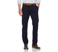 WJL WHISPERING JONES LONDON Mens Stretch Chino Trousers Cotton Casual Twill Pants Smart Formal Straight Leg Spandex Flat Front Relaxed Pants, Navy, 34W