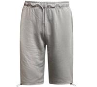 WJL WHISPERING JONES LONDON Mens Three Quarter Long Shorts Below Knee Stretch Elasticated Waist 3/4 Length Jersey Fleece Bottoms Zip Pockets S M L XL, Plain - Grey, XL