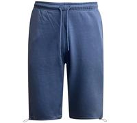 WJL WHISPERING JONES LONDON Mens Three Quarter Long Shorts Below Knee Stretch Elasticated Waist 3/4 Length Jersey Fleece Bottoms Zip Pockets S M L XL, Plain - Navy, L