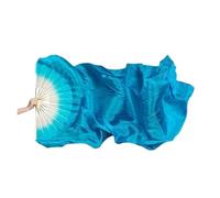 WJLYDM 120cm Length Dancing Fan Women Belly Gradient Color Dancer Practice Long Imitation Dance Props Silk Fans(Color 04)