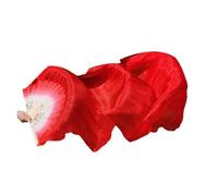 WJLYDM 120cm Length Dancing Fan Women Belly Gradient Color Dancer Practice Long Imitation Dance Props Silk Fans(Color 01)