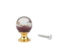 WJLYDM 2pcs Handmade Underwater World Crystal Drawer Cabinet Door Handle Creative Ball Knob(Color 1)