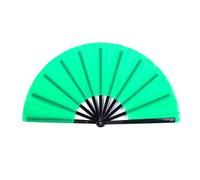 WJLYDM 2pcs Plastic Bone Dance Performance Hand Folding Stage Fan Tai Chi Yoga Kung Fu Fan Wedding Party Decor(Color 06)
