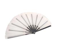WJLYDM 2pcs Plastic Bone Dance Performance Hand Folding Stage Fan Tai Chi Yoga Kung Fu Fan Wedding Party Decor(Color 07)