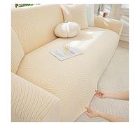 WJLYDM Adjustable Elastic Sofa Cover Velvet Armchair Protector Corner L Shape Stretch Couch Covers For Living Room 1/2/3/4/5 Seater(Beige,2 Seater 145-180cm)