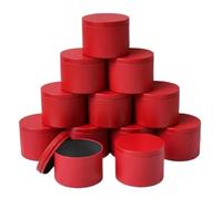 WJLYDM Candle Tin Jars 24 Count, Containers With Lids, 4 Oz/8oz, For Making(Red 8oz)