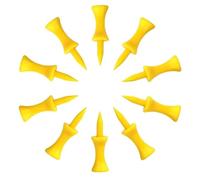WJLYDM Golf Tees 10Pcs/Set 37/43.0mm/51mm/57mm Mini Plastic For Golfers(Yellow 43.0mm)