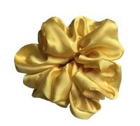 WJLYDM Satin Hair Scarf Oversized Scrunchies Big Rubber Hair Ties Elastic Girs Ponytail Holder Smooth Satin Scrunchie Women Hair Accessories For Ladies Girls Hair Decor(Light yellow)