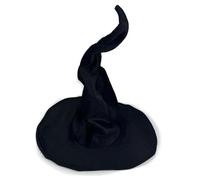 WJLYDM Witch Hat Flannel Secure Twisted Green Comfortable For Holiday Party Cosplay Halloween(Black)