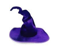 WJLYDM Witch Hat Flannel Secure Twisted Green Comfortable For Holiday Party Cosplay Halloween(Purple)
