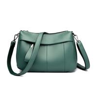 WJLYDM Women Daily Shoulder Crossbody Bags Business Leather Casual Soft Big Space Large Capacity For Shopping(Green)