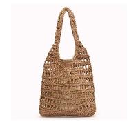 WJLYDM Women Straw Woven Tote Bag Summer Beach Bags Large Capacity Tote Clutch Bags With Inner Bag Hollow Out For Party Vacation(White)