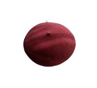 WJLYDM Wool Beret Hat Artistic British Peaked Baker Boy Cap Solid Color Winter Pumpkin Beanie For Women(Silver)