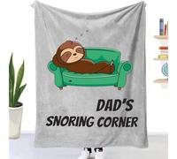 WJMSDK Dad Gifts, Funny Sloth Throw Blanket Gifts for Dad, Birthday from Daughter Son, Daddy, Best Presents Christmas Father's Day